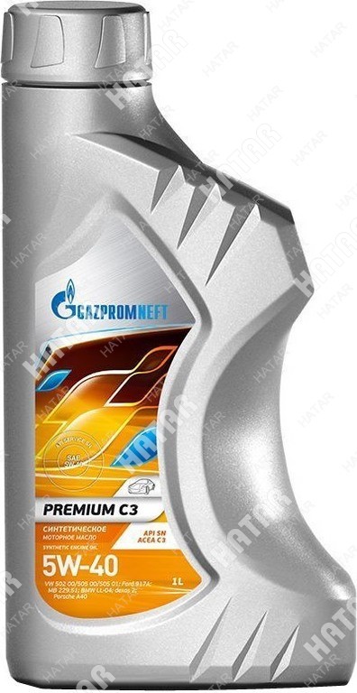 GAZPROMNEFT 5w40 premium c3 масло моторное синтетика 1л 253142232