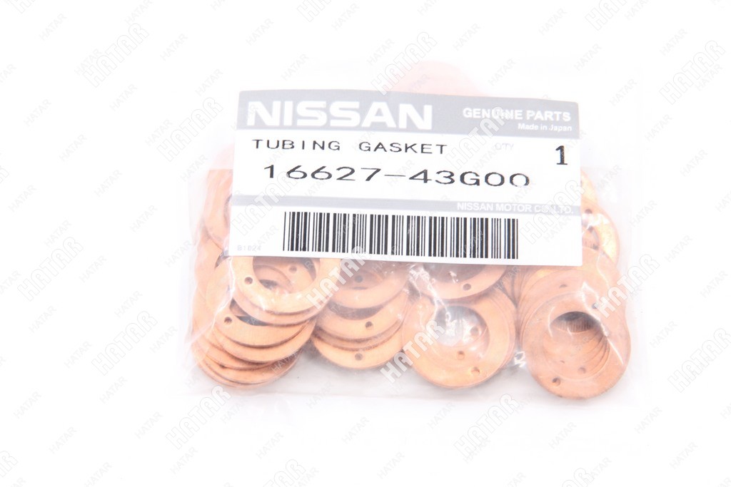 NISSAN Прокладка топливной форсунки 1662743G00