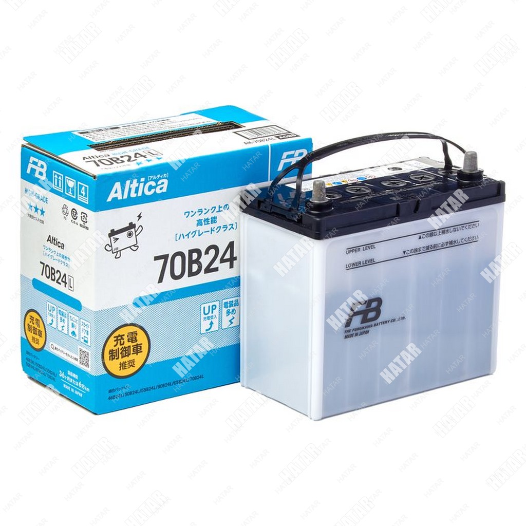 FURUKAWA BATTERY Аккумулятор altica high-grade ёмкость 50 ah, пусковой ток 520 а, 236x126x227 70B24L