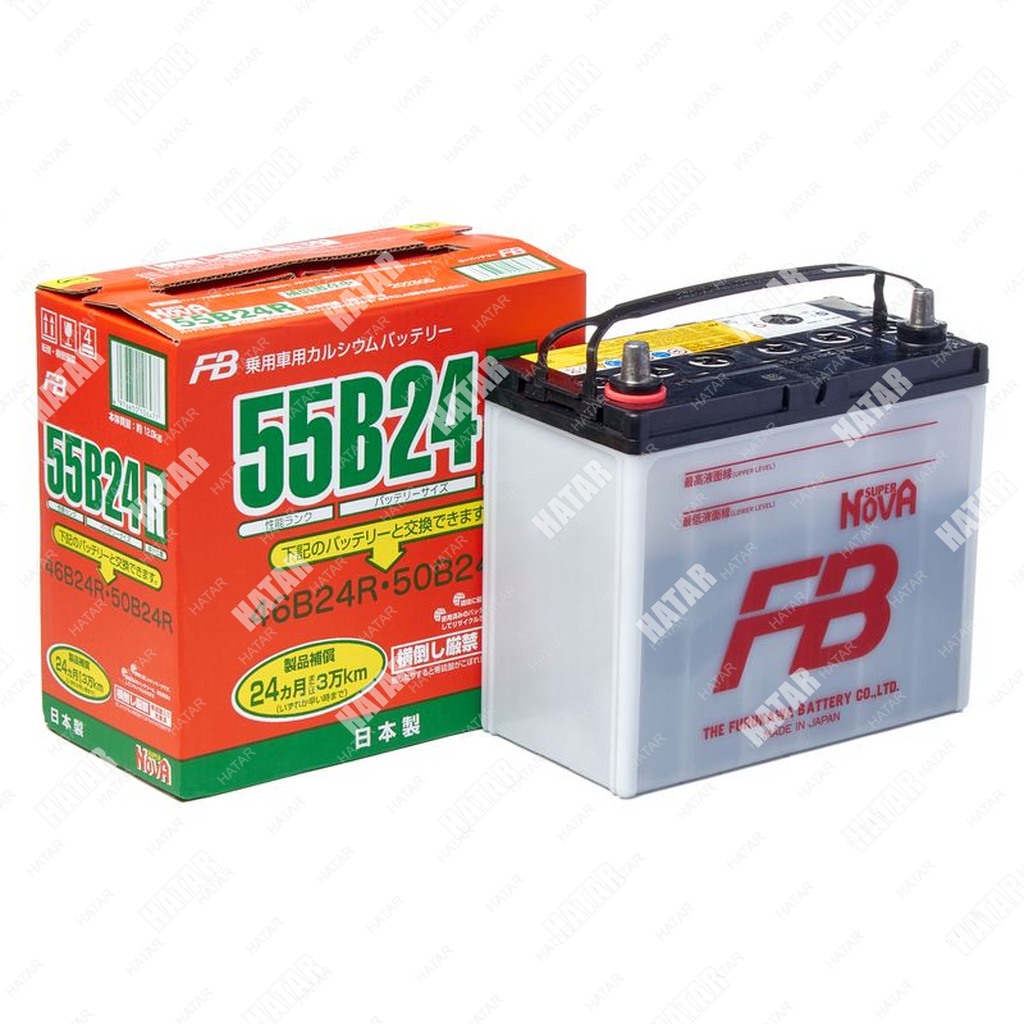 FURUKAWA BATTERY Аккумулятор fb super nova япония ёмкость 45 a/ч, пусковой ток 480а япония 55B24R