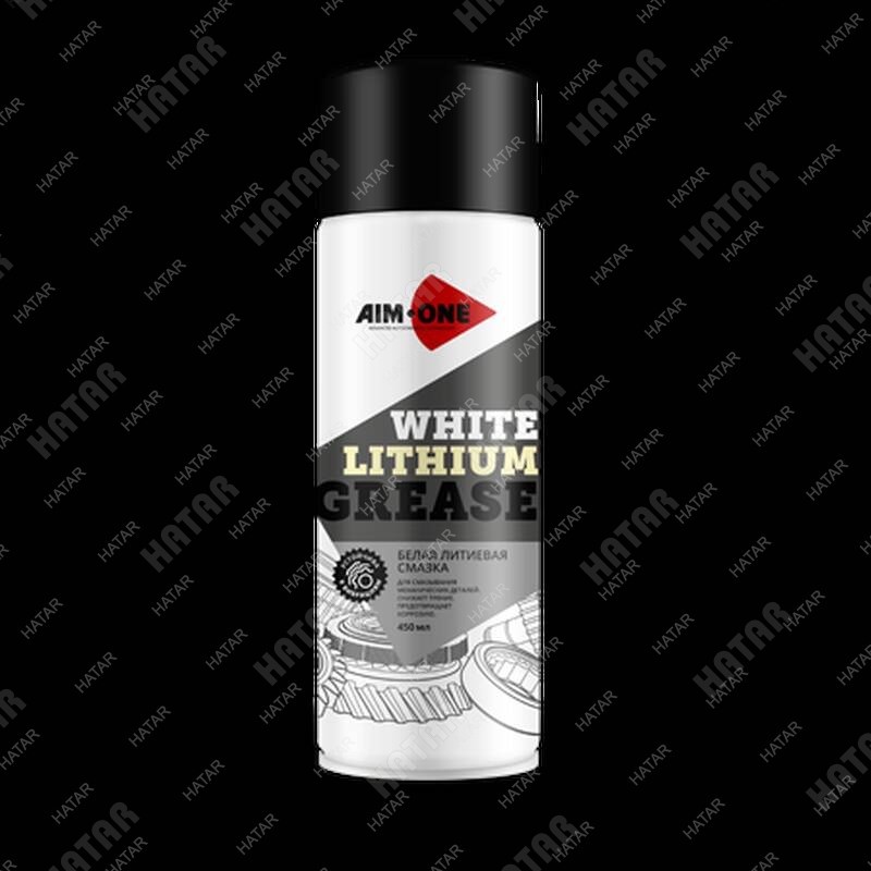 AIM-ONE Смазка белая литиевая aim-one 450ml аэрозоль. white lithium grease 450ml WG450