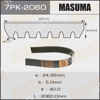 MASUMA Ремень ручейковый masuma 7PK2060