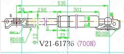 JETT Амортизатор багажника jett V2161736