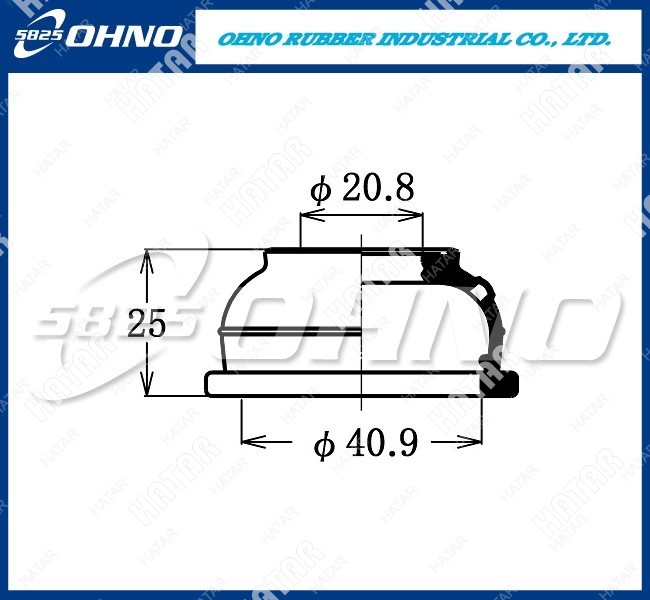 5-825 Пыльник шаровой опоры 5`825 DC2682
