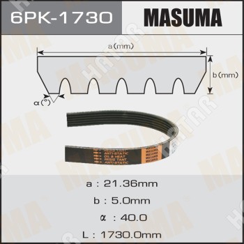 MASUMA Ремень ручейковый masuma 6PK1730