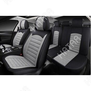 AUTOPREMIER Чехлы autopremier sunrise 5d, оксфорд, закрытая спинка, карман, 8 предм., черный/серый 1/6 SUN1400