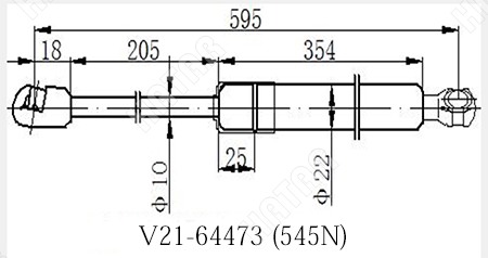 JETT Амортизатор багажника V2164473