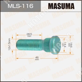 MASUMA Шпилька masuma toyota, daihatsu, lexus, mitsubishi, honda 12х1,5 l-45mm MLS116