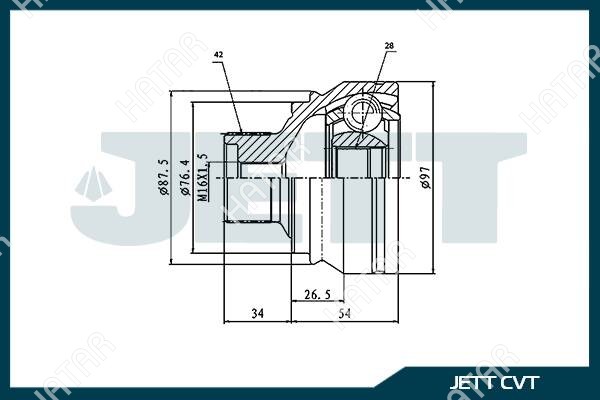 JETT Шрус внешний jett V433103