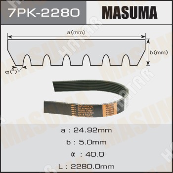 MASUMA Ремень ручейковый masuma 7PK2280