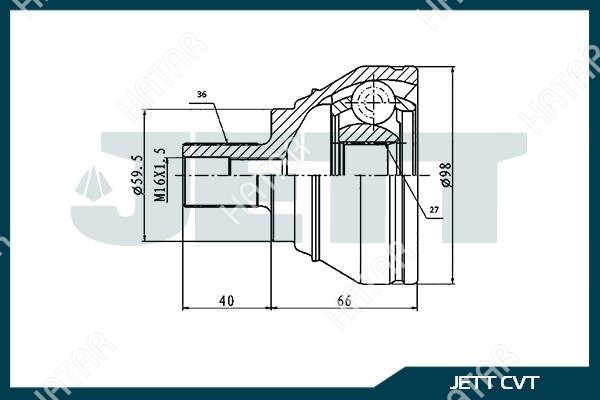 JETT Шрус внешний jett V433002