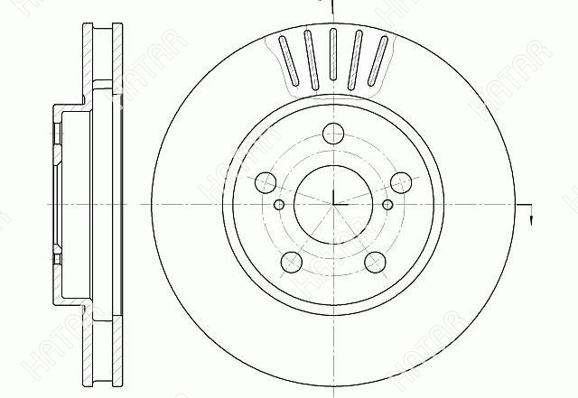 G-BRAKE Диск тормозной вентилируемый g-brake GR02801