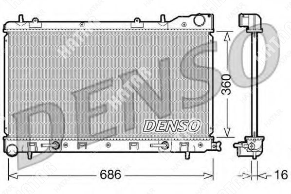 DENSO Радиатор системы охлаждения DRM36001