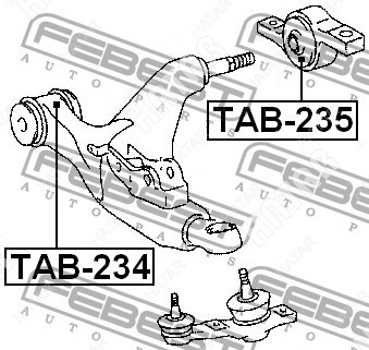 FEBEST Сайлентблок переднего рычага TAB234