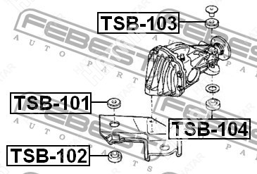 FEBEST Втулка дифференциала TSB104