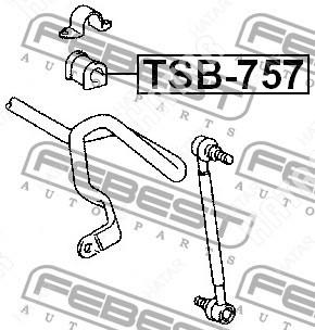 FEBEST Втулка стабилизатора перед правлев TSB757