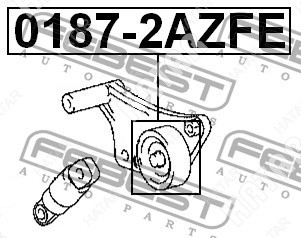 FEBEST Ролик натяжной toyota camry acv3#/mcv3# 2001-2006 01872AZFE