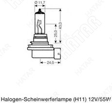 OSRAM Лампа h11 55w 12v pgj19-2 silverstar 2.0 64211SV2