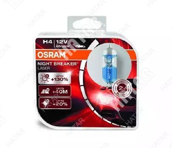 OSRAM Лампа 60/55w 12v p43t 10x2 box 4m night breaker laser +130% 64193NBLHCB