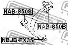 FEBEST Пыльник шаровой опоры нижнего рычага NBJBFX35