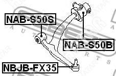 FEBEST Пыльник шаровой опоры нижнего рычага NBJBFX35