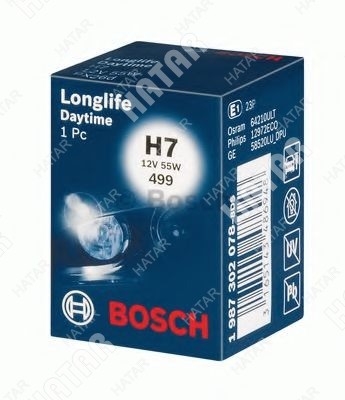 BOSCH Лампа longlife daytime plus 10 h7 12v 55w 1987302078