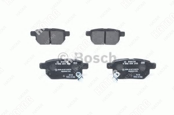 BOSCH Колодки тормозные дисковые | зад | 0986494255