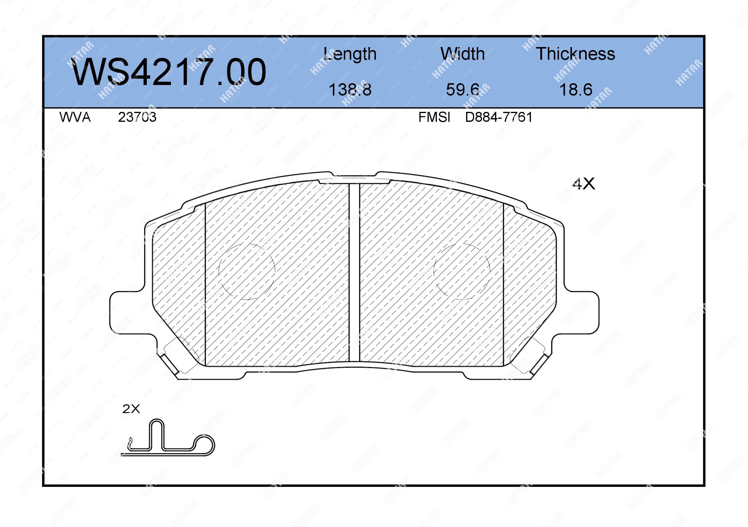 JEENICE Колодки тормозные дисковые перед WS421700