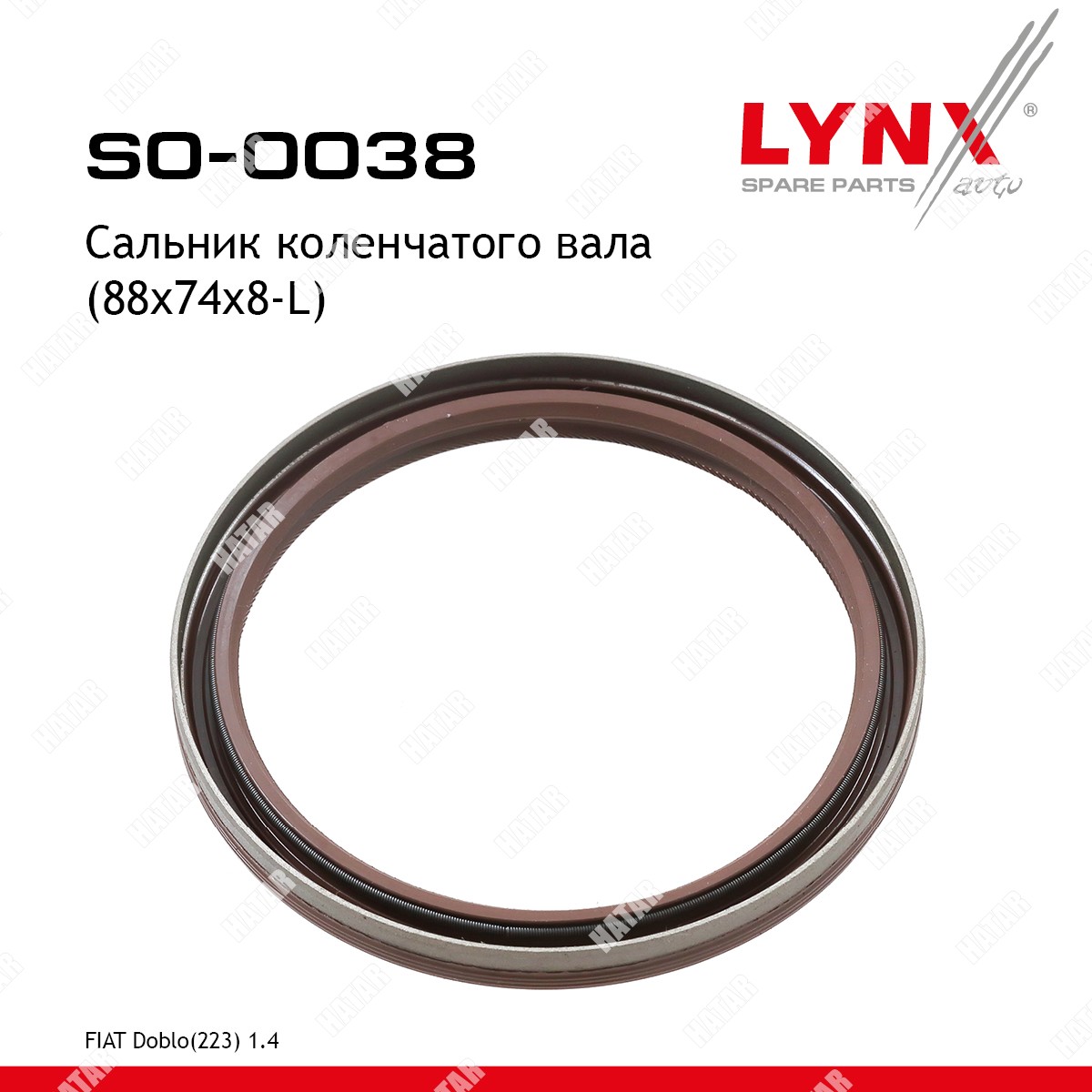 LYNXAUTO Сальник коленчатого вала SO0038