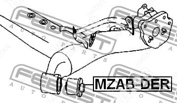 FEBEST Сайлентблок задней балки MZABDER