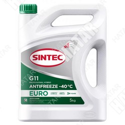 SINTEC Антифриз euro g11 силикатный -40 5кг зеленый