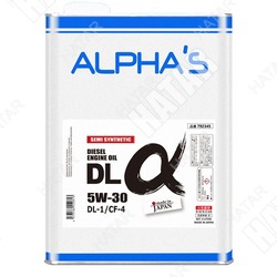 ALPHAS 5w30 dl-α масло моторное полусинтетика дизель, оснащенный сажевым фильтром dl-1/cf-4 4л