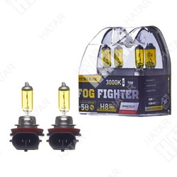 AVANTECH Лампа высокотемпературная fog fighter h8 12v 35w 70w 3000k ярко-желтый свет - 2 шт
