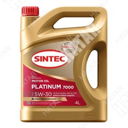 SINTEC 5w30 platinum 7000 масло моторное, синтетика sl/cf a3/b4 4л