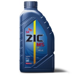 ZIC M5 4t 10w40 моторное масло для мототехники полусинтетика api sl, jaso ma2 1л