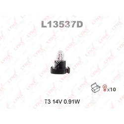 LYNXAUTO Лампа накаливания панели приборов t3 14v 0.91w