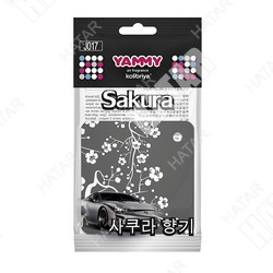 KOLIBRIYA Ароматизатор подвесной yammy картон с пропиткой квадрат sakura