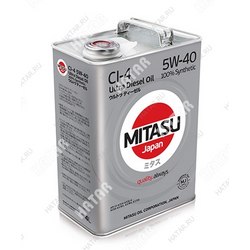 MITASU 5w40 ultra diesel моторное масло синтетика дизель ci-4 4л