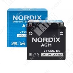 NORDIX Акб для мото agm 12ah 220a 148-85-131мм