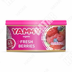KOLIBRIYA Ароматизатор с войлочн. наполнителем yammy органик, баночка fresh berries42 гр.