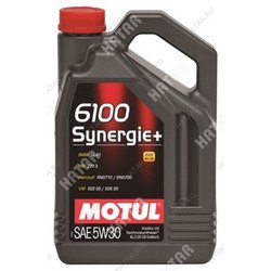 MOTUL 5w30 6100 syn-nergy моторное масло синтетика sl, a3/b4 4л
