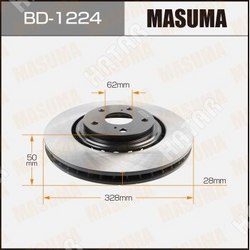MASUMA Диск тормозной masuma front lexus/ rx270, 350, 450h уп.2