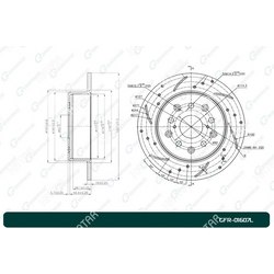 G-BRAKE Диск тормозной перфорированный g-brake левый