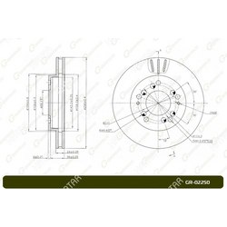 G-BRAKE Диск тормозной вентилируемый g-brake