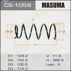 MASUMA Пружина подвески masuma front vitz/ ncp10, scp10