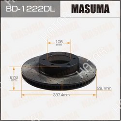 MASUMA Диск тормозной masuma перфорированный front prado/ grj12#, kdj12#, rzj12# lh