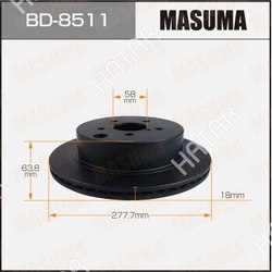 MASUMA Диск тормозной masuma, rear subaru forester / sjg уп.2