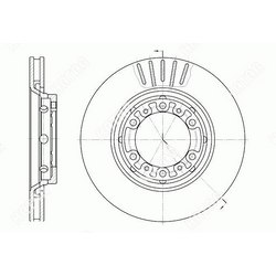 G-BRAKE Диск тормозной вентилируемый g-brake