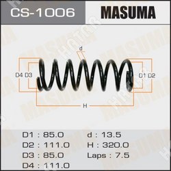 MASUMA Пружина подвески masuma front markii/chaser/ jzx100