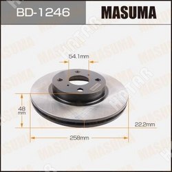 MASUMA Диск тормозной masuma front corolla/ ee80, ee102v, ae91 уп.2